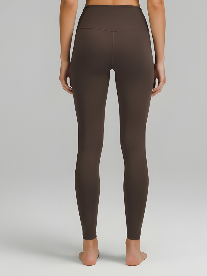 Leggings chocolat – taille croisée