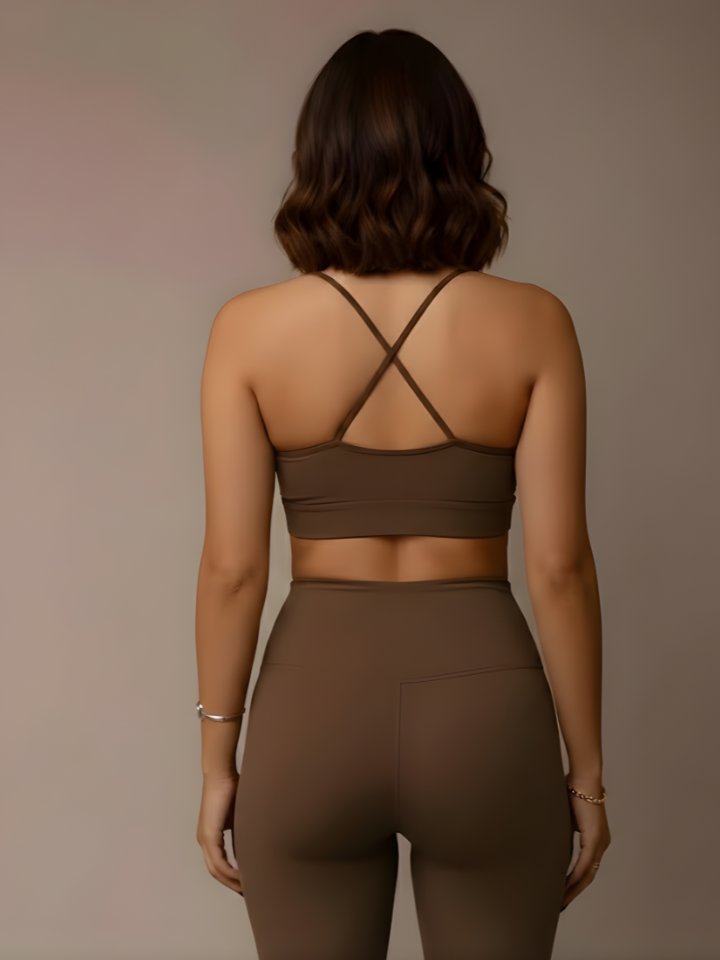 Brassière chocolat – fines bretelles