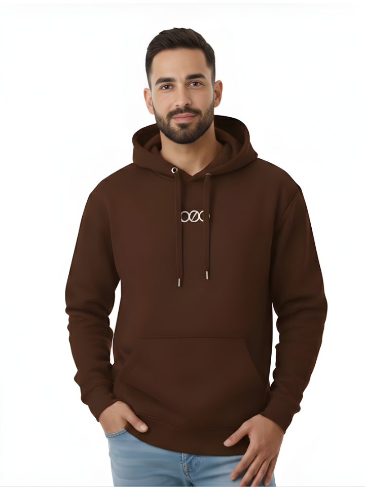 Sweat à capuche essentiel – Chocolat